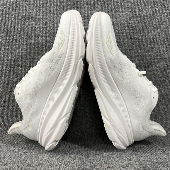 Hoka One One Shoes Womens Size 11 White Clifton 9 Wide Running Sneakers - Picture 6 of 9